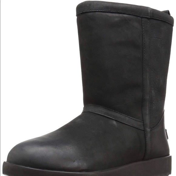 UGG WATERPROOF BLACK MIDCALF LEATHER NWOB 6 1/2 - Picture 5 of 11
